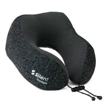Imagem de Travesseiro Apoio de Pescoço para Viagem Ergonômico Macio Espuma Nasa 