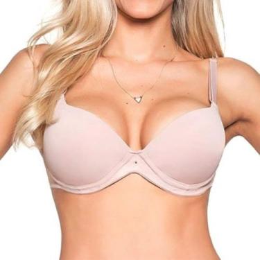 Imagem de Sutiã Liso Com Bojo Massageador Lut Lingerie, Marrom amarelado, M