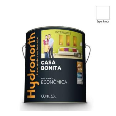 Imagem de Tinta Acrílica Casa Bonita Super Branco Fosco Galão 3,6L para Interior Hydronorth