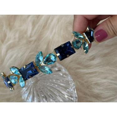Imagem de Tiara em predraria Azul - Mitie Acessorios
