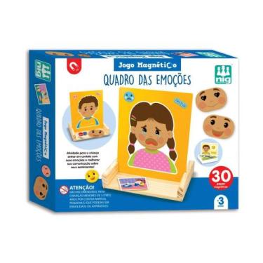 Imagem de Jogo Quadro Das Emoções Peças Magnéticas Infantil Educativo Pedagógico