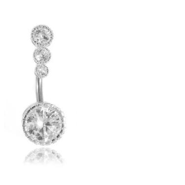 Imagem de Piercing umbigo trio pedras aço cirurgico - Mais Bella