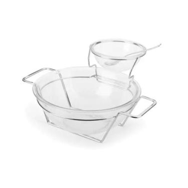 Imagem de Saladeira Forma Andrea com molheira e colher: Elegância e praticidade 