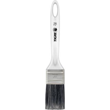 Imagem de Trincha Média Multiuso 1-2pol Filamento Sintético Gris para Látex Acrílica Esmalte Verniz Tigre