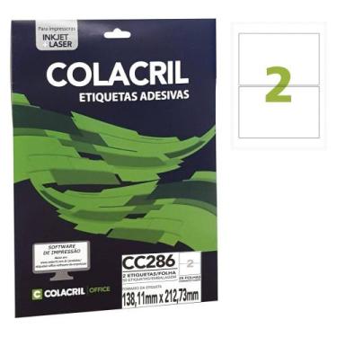 Imagem de Etiqueta Adesiva Colacril Carta CC286 138,11x 212,73mm C/50