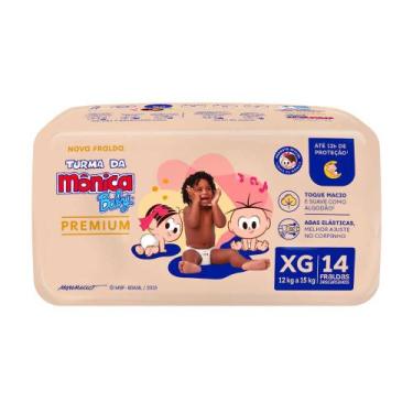 Imagem de Fralda Infantil Turma da Mônica Baby Premium Tamanho XG 14 Unidades