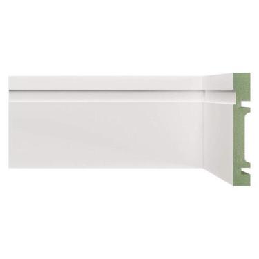 Imagem de Rodapé MDF Frisado 10CMX2,40m 1002 Moldufama Kit 96m