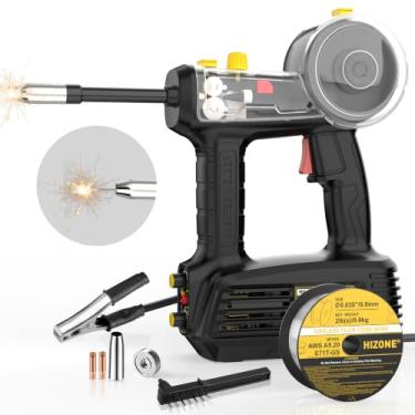 Imagem de HIZONE Máquina De Solda Mig Portátil 110 V, 100 A, Máquina De Solda Portátil Com Núcleo De Fluxo, Equipamento De Soldagem Com Alimentação De Arame Inversor Sem Gás Portátil