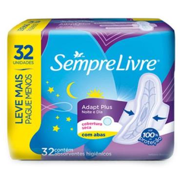 Imagem de Absorvente Externo Sempre Livre  Adapt Plus Noite e Dia Suave, 32Un