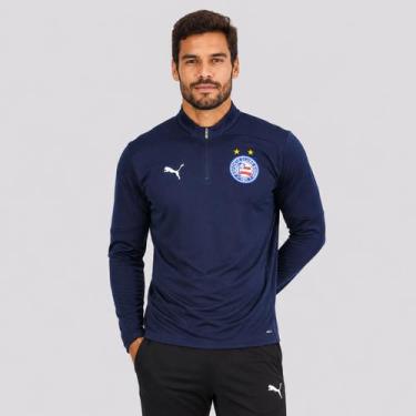 Imagem de Blusão Puma Bahia Treino 1/4 Zip Top Marinho, P