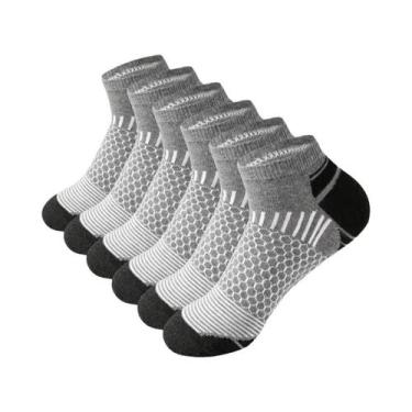 Imagem de Meias Esportivas Masculinas - 6 Pares Respiráveis, para Todas as Estaç