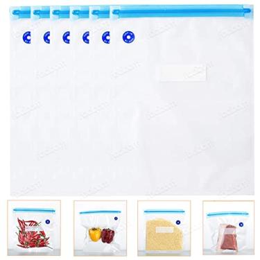 Imagem de KIT C/6 SACOS ORGANIZADORES A VACUO ALIMENTOS 26X28