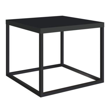 Imagem de Mesa de Centro Quadrada Cube Preta 33 cm