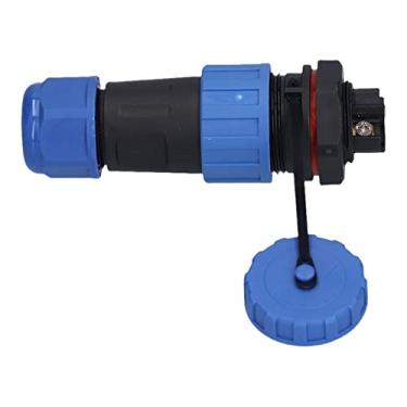 Imagem de Conector à prova d'água, conexão firme de porca traseira Tomada industrial 250V durável para equipamentos(3 núcleos)