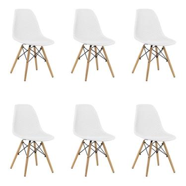 Imagem de Conjunto com 6 Cadeiras Eloa Branco