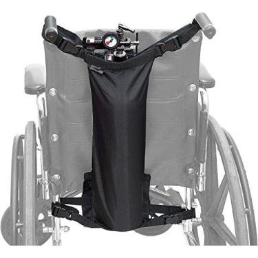 Imagem de GuXianW Bolsa de cilindro de oxigênio para qualquer cadeira de rodas – Suporte de cilindro de oxigênio para cadeiras de rodas – Bolsa de cilindros D & E, luxuosa
