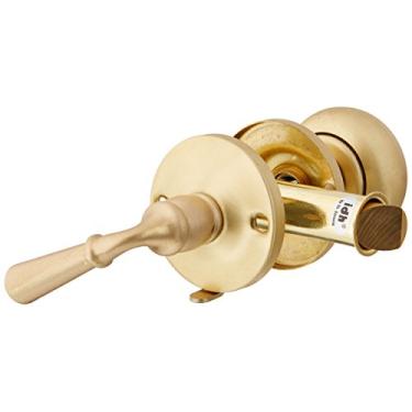 Imagem de IDHBA idh by St. Simons 21250-004 Trava de porta de tela de tempestade sólida de qualidade premium, latão acetinado