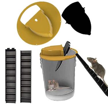 Imagem de Armadilha Ratoeira Captura Ratos Balde Reutilizavel Ratazana Camundongo