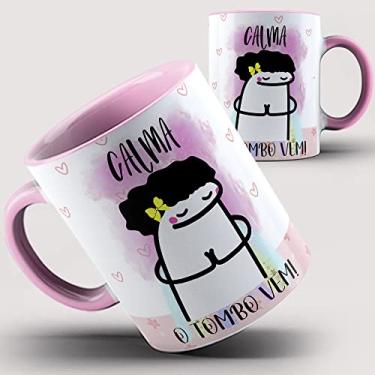 Imagem de Caneca Rosa Flork Calma o Tombo vem