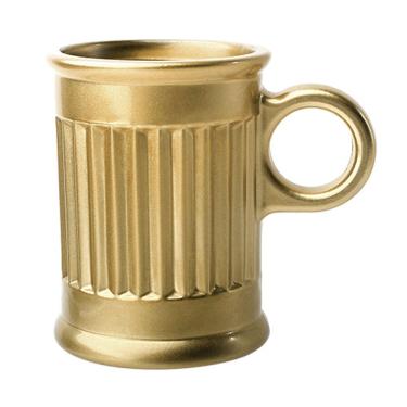 Imagem de Jogo De 6 Xicaras Para Cafe Coffee Time Em Cristal 85Ml Cor Ouro