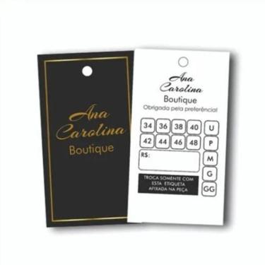Imagem de Kit 1000 Etiqueta Personalizada P Roupa Tag