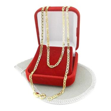 Imagem de Corrente Masculina 50Cm 2Mm Largura Folheada Ouro Cr520