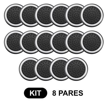 Imagem de 8 Pares de Grips p/ controle Anti Derrapante Silicone Botão Analógico do Joystick