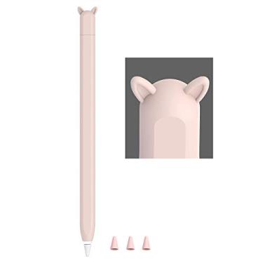 Imagem de Linda capa de silicone para Apple Pencil 2ª Geração, e acessórios de capa protetora de ponta compatível com iPad Pro 11 de 12,9 polegadas, rosa