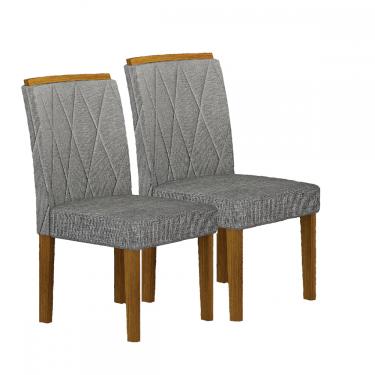 Imagem de Kit 02 Cadeiras Sala de Jantar Lorena MDF Moveis Leifer
