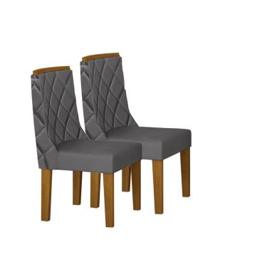 Imagem de Kit 02 Cadeiras Sala de Jantar Perola Madeira Moveis Leifer