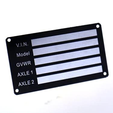 Imagem de Beyondcity Placa de identificação de veículo de alumínio gravada personalizada etiqueta de série placa VIN de carga utilitária leito de paisagem reboque carro caminhão vintage Hotrod T balde motocicleta