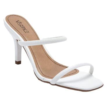 Imagem de Tamanco Feminino Salto Fino 2 Tiras - Branco 37