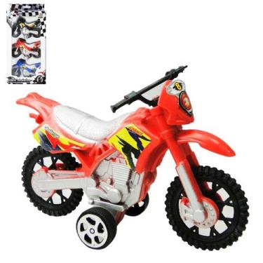 Kit 4 Motos Racing 22 cm c/ Pneu de Borracha Roma Brinquedos em