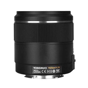 Imagem de Yongnuo Lente Prime padrão de foco automático YN25mm F1.7M, micro quatro terços sem espelho, compatível com câmeras Olympus e Panasonic preta