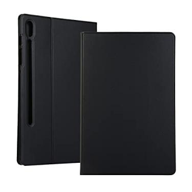 Imagem de Capa do caso da tabuleta. Para Lenovo Tab P12 Pro 12.6 polegadas Caixa De Tablet, Premium Choque Prova Folio Case, Angles Multi-Visão, Macio Tpu. Tampa traseira Auto Sleep/Wake (Color : Black)