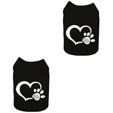 Imagem de POPETPOP 2 Unidades camisa para cachorro blusa sem mangas gato vestidos tops roupas para animais de estimação traje de verão para animais de estimação Urso de pelúcia Colete