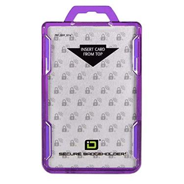 Imagem de ID Stronghold – Bloqueio RFID Suporte de crachá seguro – Duolite 2 Porta-cartão – Carbonato de poliéster – Suporte de crachá de plástico rígido resistente – Moldado e montado nos EUA – Aprovado pela FIPS 201, Roxa, 1 - Count