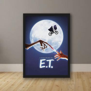 Imagem de Quadro Filme E. T Minha Casa - c/ Moldura E Vidro - A4