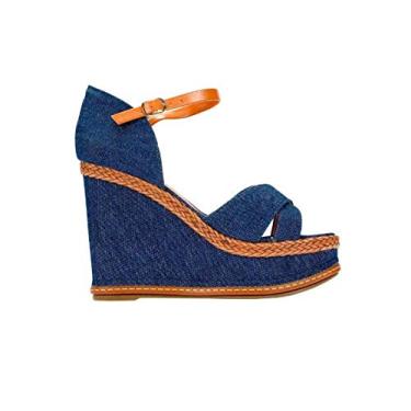 Imagem de Plataforma Jeans Corda - Azul TAMANHO:35