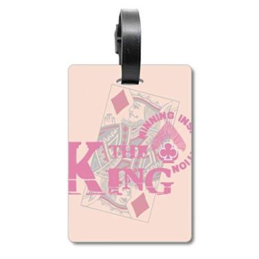 Imagem de Rei Baralho Cartão de Jogar Utensílio Padrão Mala Etiqueta Bagagem Etiqueta para Bagagem