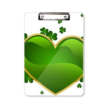 Imagem de Clover Heart Ireland St.Patrick's Day Prancheta pasta para escrever placa de apoio A4