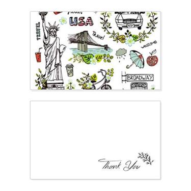 Imagem de Spring Liberty New York America Graffiti cartão de agradecimento aniversário aniversário saudação casamento agradecimento
