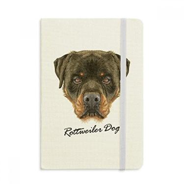 Imagem de Black Feroz Rottweiler Caderno de animais de estimação para cães, capa dura oficial, diário clássico