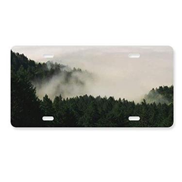 Imagem de DIYthinker Placa de carro para decoração de carro Mountain Fog Forest Cloud Sky