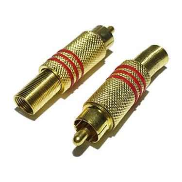 Imagem de Plug RCA Femea Metal GOLD JCRC0002 Dourado STORM