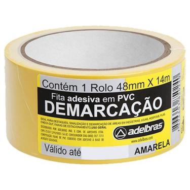 Imagem de Fita Demarcação Solo Amarelo Adelbras 48mm X 14M