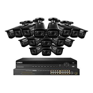 Imagem de Lorex 4KHDIP3216Ni-2 4K Sistema de Vigilância w / N882A38B 8TB 4K 32 Canal NVR e 16 4K 8MP LNB9282B 4X Zoom Óptico Bala Câmeras