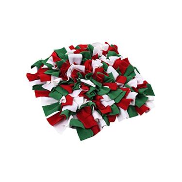 Imagem de Tapete de para cães, tapete de alimentação, brinquedo interativo, de, tapete de treimento, tapete de forrageamento para furões, branco vermelho e verde