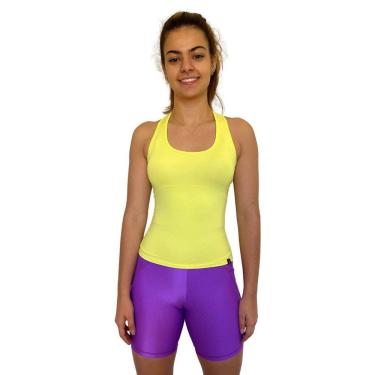 Imagem de Regata Feminina Fitness Amarela Bela