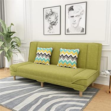 Imagem de Sofá fácil de moda, sofá de tecido confortável, sofá de tecido de perna de madeira natural, sofá vivendo sozinho, sofá moderno escandinavo, sofá de quarto, sofá de cadeira de assento para 2 a 3